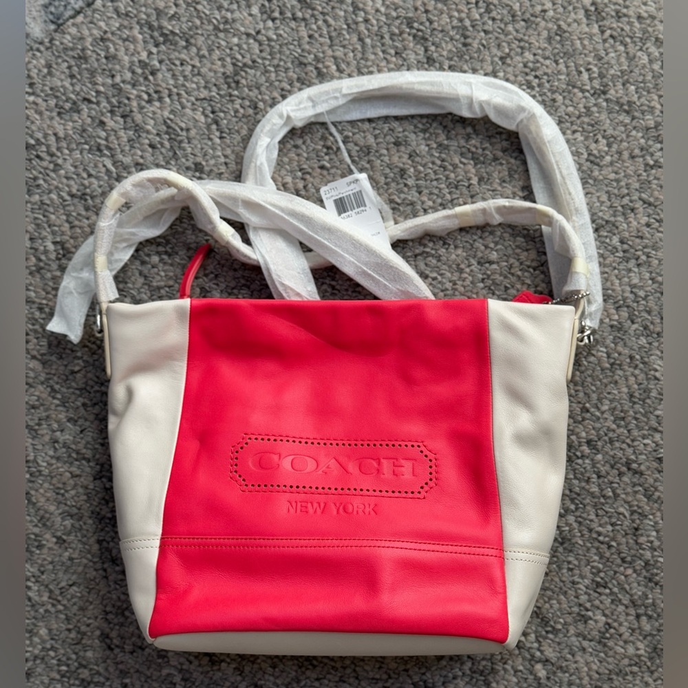 Coach Legacy Weekend Color-block Leather Shoulder Bag